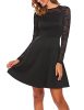 Zeagoo-Women-34-Sleeve-Lace-Patchwork-Cocktail-Party-Slim-A-Line-Dress-0
