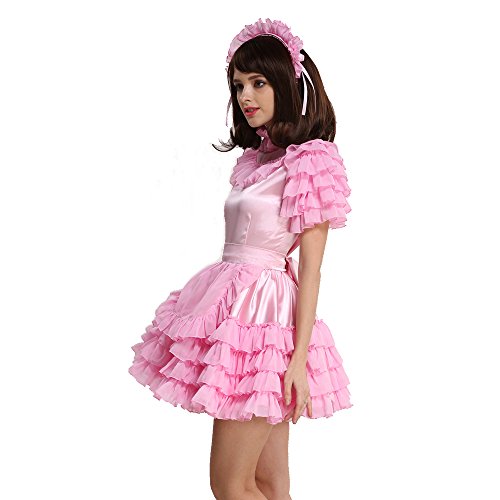Gocebaby-Lockable-Sissy-Maid-Satin-Pink-Puffy-Dress-Costume-0-3 ...