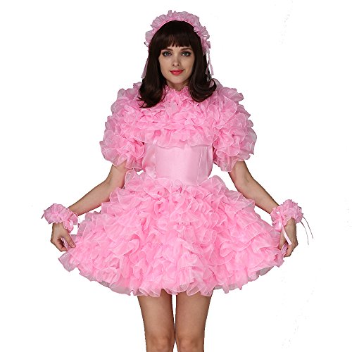 Gocebaby Sissy French Maid Lockable Organza Puffy A Line Dress Costume ...