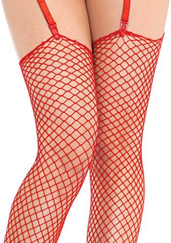 Leg-Avenue-Womens-Plus-Size-Spandex-Industrial-Net-Stockings-wUnfinished-Top-0-0