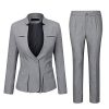 YUNCLOS-Womens-Elegant-Business-Two-Piece-Office-Lady-Suit-Set-Work-Blazer-Pant-0-4