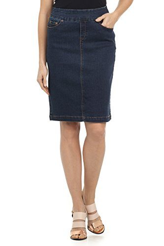 Pull-on Stretch Denim Skirt “Ease In To Comfort Fit” By Rekucci Jeans ...